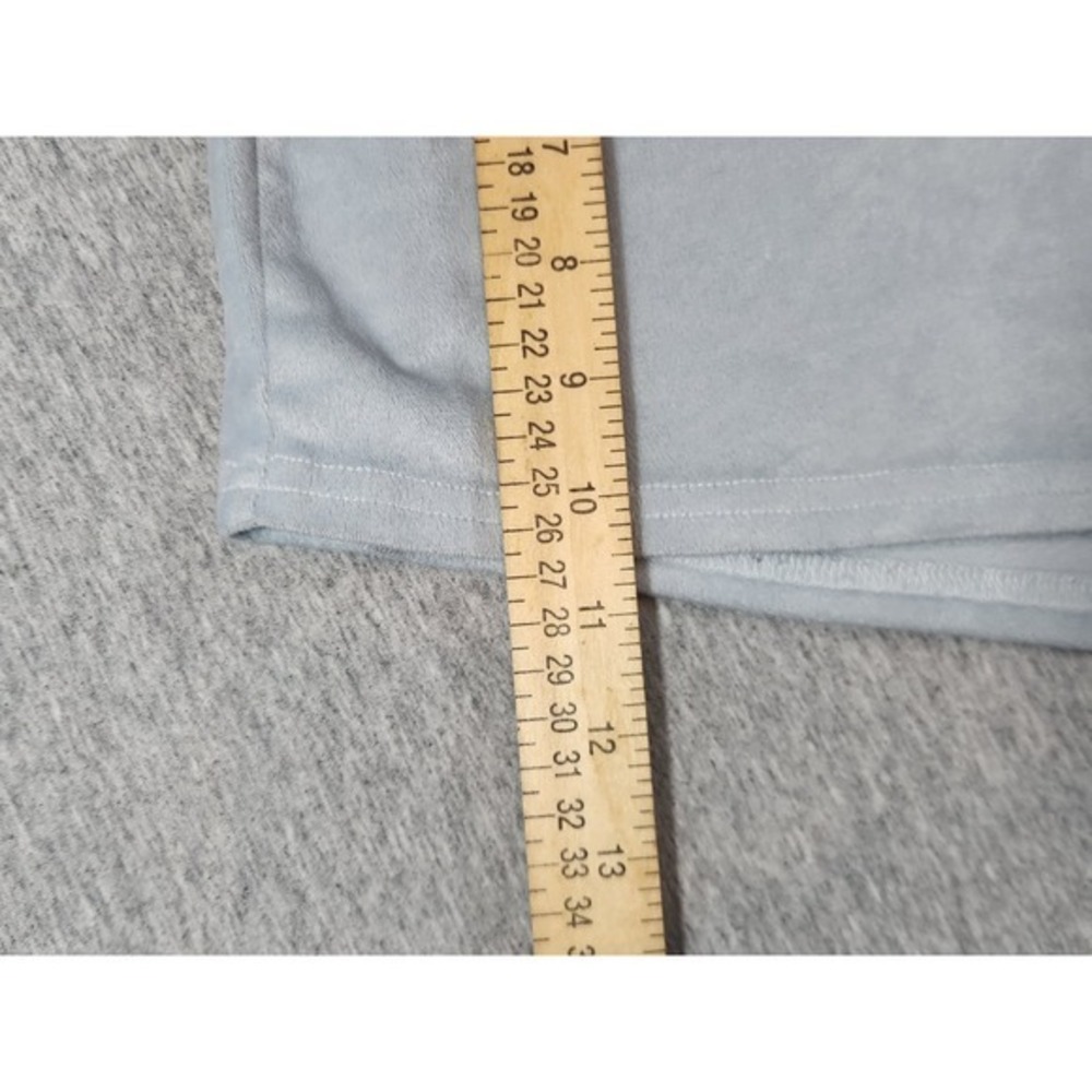 Juicy Couture Sleep Shorts Women L Light Blue Velour Rhinestone Y2K - Picture 7 of 10